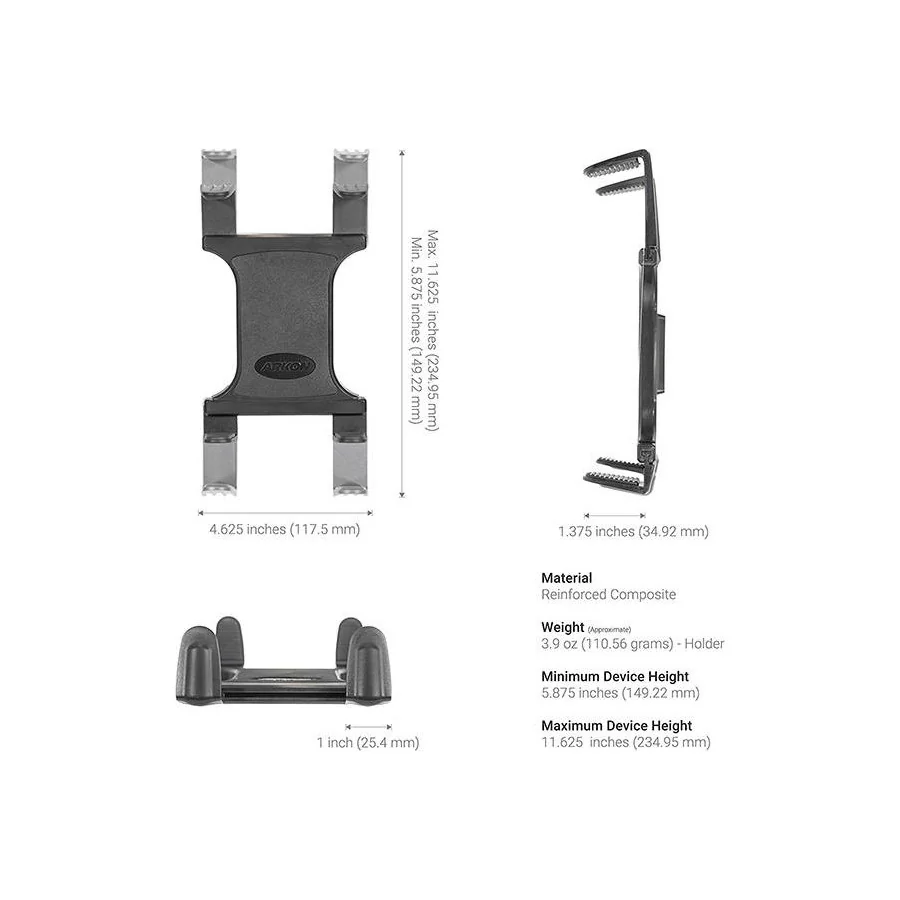 Support tablette avec pince robuste sécurisée ARKON TAB1RMCPM